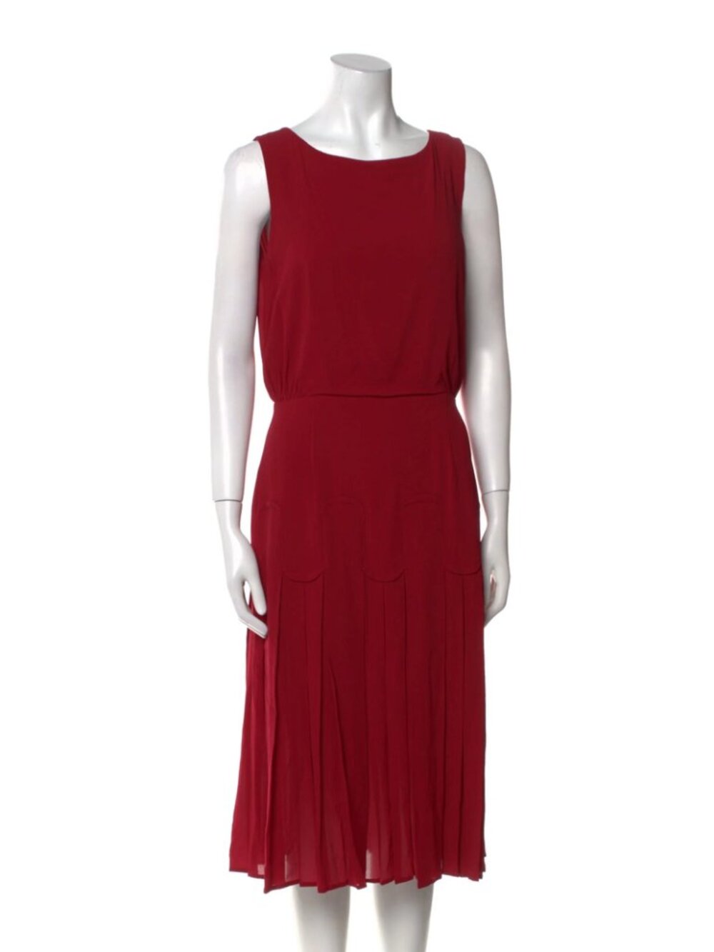Oscar de la Renta silk red knee length dress